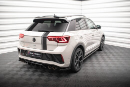 Heck Ansatz Flaps Diffusor für VW T-Roc R / R-Line Mk1 FL schwarz Hochglanz