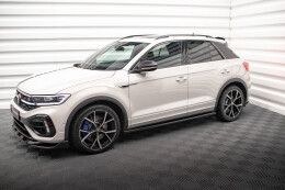 Seitenschweller Ansatz Cup Leisten für VW T-Roc R / R-Line Mk1 schwarz Hochglanz