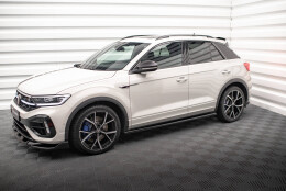 Seitenschweller Ansatz Cup Leisten passend für VW T-Roc R / R-Line Mk1 schwarz Hochglanz