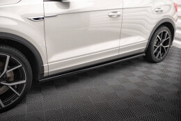 Seitenschweller Ansatz Cup Leisten passend für VW T-Roc R / R-Line Mk1 schwarz Hochglanz