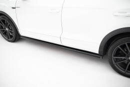 Seitenschweller Ansatz Cup Leisten passend für VW T-Roc R / R-Line Mk1 schwarz Hochglanz