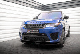 Street+ Spoilerlippe Front Ansatz V.1 passend für Land Rover Range Rover Sport SVR Mk2 schwarz Hochglanz