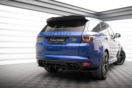 Mittlerer Cup Diffusor Heck Ansatz DTM Look passend für Land Rover Range Rover Sport SVR Mk2 schwarz Hochglanz