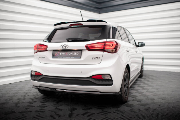 Heck Spoiler Aufsatz Abrisskante passend für Hyundai I20 Mk2 Facelift schwarz Hochglanz