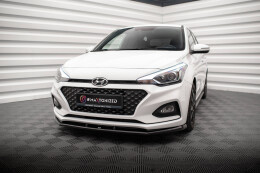 Cup Spoilerlippe Front Ansatz V.1 für Hyundai I20 Mk2 FL schwarz Hochglanz