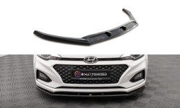 Cup Spoilerlippe Front Ansatz V.1 passend für Hyundai I20 Mk2 Facelift schwarz Hochglanz