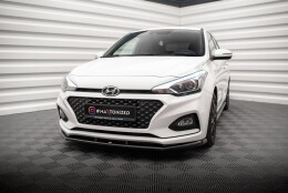 Cup Spoilerlippe Front Ansatz V.1 passend für Hyundai I20 Mk2 Facelift schwarz Hochglanz