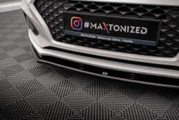 Cup Spoilerlippe Front Ansatz V.1 passend für Hyundai I20 Mk2 Facelift schwarz Hochglanz