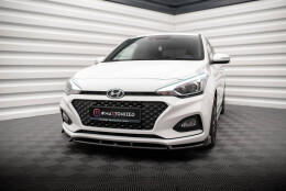 Cup Spoilerlippe Front Ansatz V.2 passend für Hyundai I20 Mk2 Facelift schwarz Hochglanz