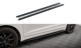 Seitenschweller Ansatz Cup Leisten passend für Hyundai I20 Mk2 Facelift schwarz Hochglanz