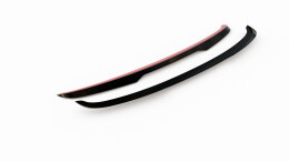 Heck Spoiler Aufsatz Abrisskante passend für Volvo S60 R-Design Mk2 schwarz Hochglanz