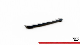 Mittlerer Cup Diffusor Heck Ansatz passend für Volvo S60 R-Design Mk2 schwarz Hochglanz