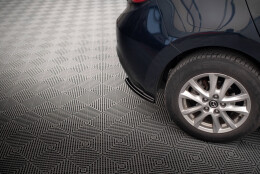 Street+ Heck Ansatz Flaps passend für Mazda 3 Mk3 schwarz Hochglanz