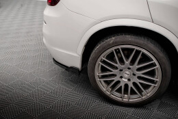 Heck Ansatz Flaps Diffusor passend für BMW X3 M-Paket F25 schwarz Hochglanz