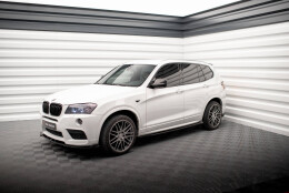 Seitenschweller Ansatz Cup Leisten passend für BMW X3 M-Paket F25 schwarz Hochglanz