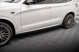 Seitenschweller Ansatz Cup Leisten passend für BMW X3 M-Paket F25 schwarz Hochglanz