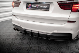 Street Pro Heckschürze Heck Ansatz Diffusor passend für BMW X3 M-Paket F25 SCHWARZ