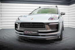 Cup Spoilerlippe Front Ansatz passend für Porsche Macan Mk1 Facelift 2 schwarz Hochglanz