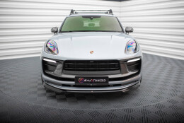 Cup Spoilerlippe Front Ansatz passend für Porsche Macan Mk1 Facelift 2 schwarz Hochglanz