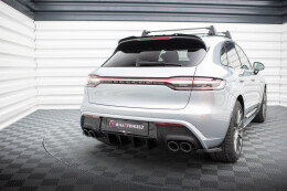 Heck Ansatz Diffusor für Porsche Macan Mk1 Facelift 2 schwarz Hochglanz