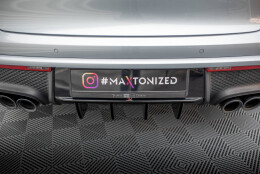 Heck Ansatz Diffusor passend für Porsche Macan Mk1 Facelift 2 schwarz Hochglanz