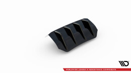 Heck Ansatz Diffusor passend für Porsche Macan Mk1 Facelift 2 schwarz Hochglanz