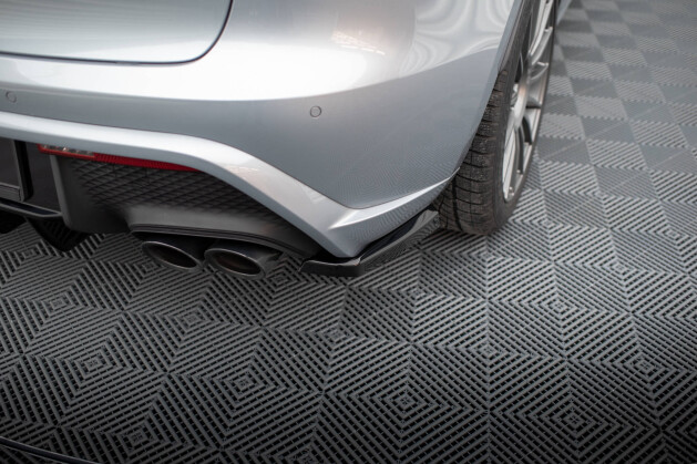 Heck Ansatz Flaps Diffusor für Porsche Macan Mk1 FL 2 schwarz Hochglanz