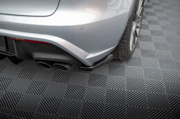 Heck Ansatz Flaps Diffusor für Porsche Macan Mk1 Facelift 2 schwarz Hochglanz