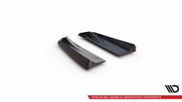 Heck Ansatz Flaps Diffusor passend für Porsche Macan Mk1 Facelift 2 schwarz Hochglanz