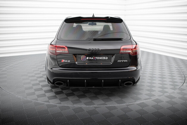 Street Pro Heck Ansatz Flaps Diffusor passend für Audi RS6 Avant C6 SCHWARZ