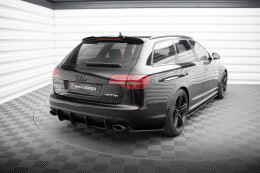 Street Pro Heck Ansatz Flaps Diffusor für Audi RS6 Avant C6 schwarz