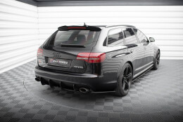 Street Pro Heck Ansatz Flaps Diffusor passend für Audi RS6 Avant C6 rot