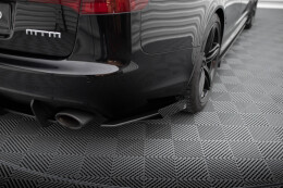 Street Pro Heck Ansatz Flaps Diffusor für Audi RS6 Avant C6 schwarz+ Hochglanz Flaps