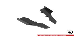 Street Pro Heck Ansatz Flaps Diffusor passend für Audi RS6 Avant C6 rot+ Hochglanz Flaps