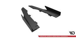 Street Pro Heck Ansatz Flaps Diffusor passend für Audi RS6 Avant C6 rot+ Hochglanz Flaps