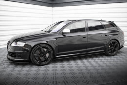 Street Pro Seitenschweller Ansatz Cup Leisten passend für Audi RS6 Avant C6 SCHWARZ