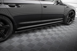 Street Pro Seitenschweller Ansatz Cup Leisten für Audi RS6 Avant C6 ROT