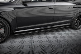 Street Pro Seitenschweller Ansatz Cup Leisten passend für Audi RS6 Avant C6 rot