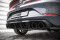 Heck Ansatz Diffusor + Endrohre chrom passend für Seat Leon FR Hatchback Mk4 schwarz Hochglanz