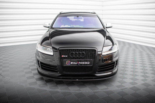 Street Pro Cup Spoilerlippe Front Ansatz passend für Audi RS6 Avant C6 SCHWARZ