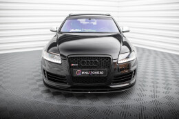 Street Pro Cup Spoilerlippe Front Ansatz für Audi RS6 Avant C6 SCHWARZ