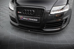 Street Pro Cup Spoilerlippe Front Ansatz passend für Audi RS6 Avant C6 SCHWARZ