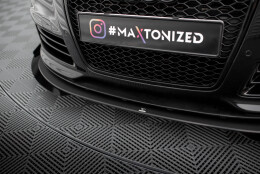 Street Pro Cup Spoilerlippe Front Ansatz passend für Audi RS6 Avant C6 SCHWARZ+ HOCHGLANZ FLAPS