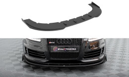 Street Pro Cup Spoilerlippe Front Ansatz passend für Audi RS6 Avant C6 rot+ Hochglanz Flaps
