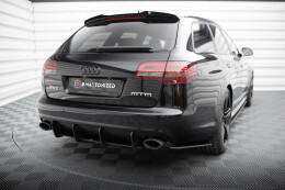 Street Pro Heckschürze Heck Ansatz Diffusor für Audi RS6 Avant C6 schwarz