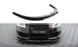 Cup Spoilerlippe Front Ansatz V.2 passend für Audi RS6 Avant C6 schwarz Hochglanz