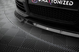 Cup Spoilerlippe Front Ansatz V.2 passend für Audi RS6 Avant C6 schwarz Hochglanz