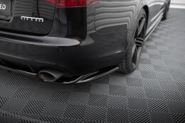 Mittlerer Cup Diffusor Heck Ansatz DTM Look passend für Audi RS6 Avant C6 schwarz Hochglanz