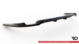 Mittlerer Cup Diffusor Heck Ansatz DTM Look passend für Audi RS6 Avant C6 schwarz Hochglanz