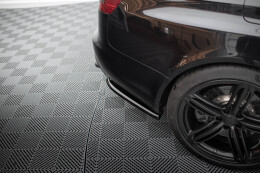 Heck Ansatz Flaps Diffusor für Audi RS6 Avant C6 schwarz Hochglanz